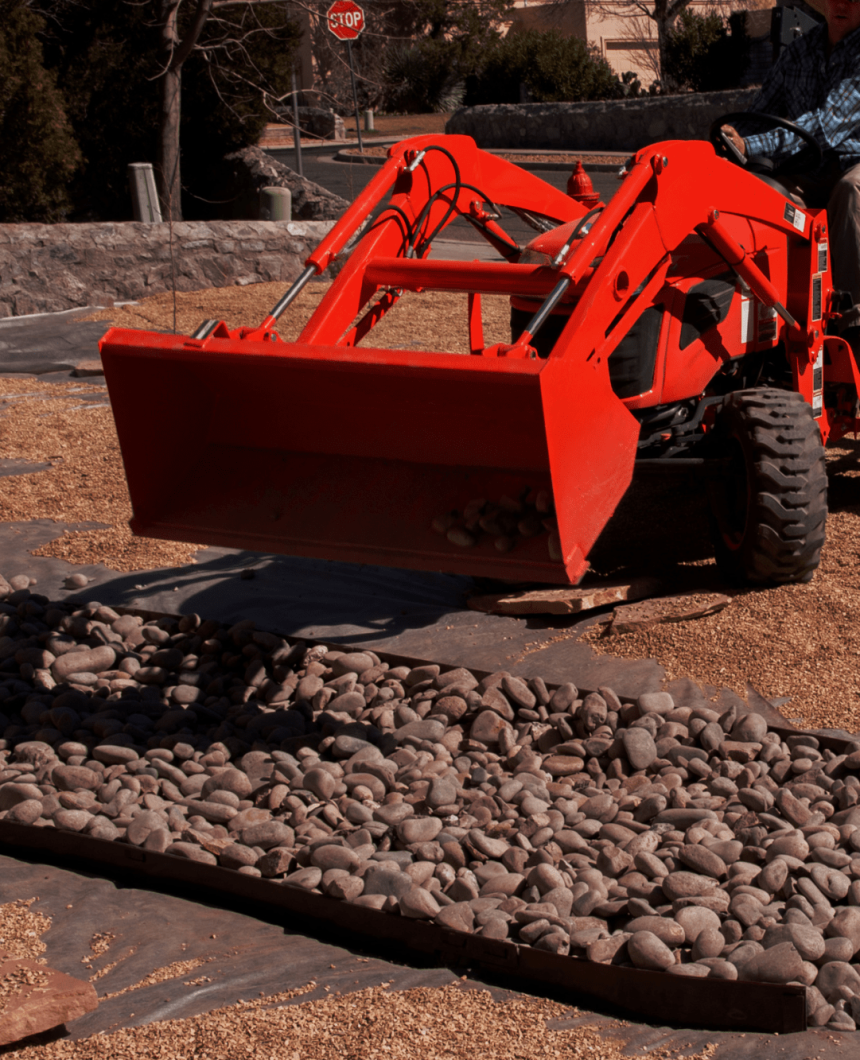 Concrete Installation by a vehicle